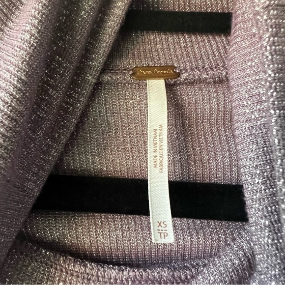 Free People Purple Turtleneck Top XS - Picture 4 of 6